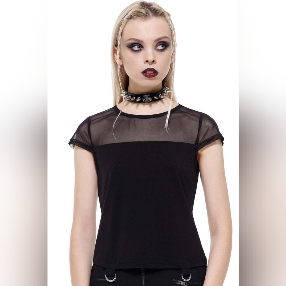 🕷️Killstar Mesh Panel Grommet Shirt🕷️